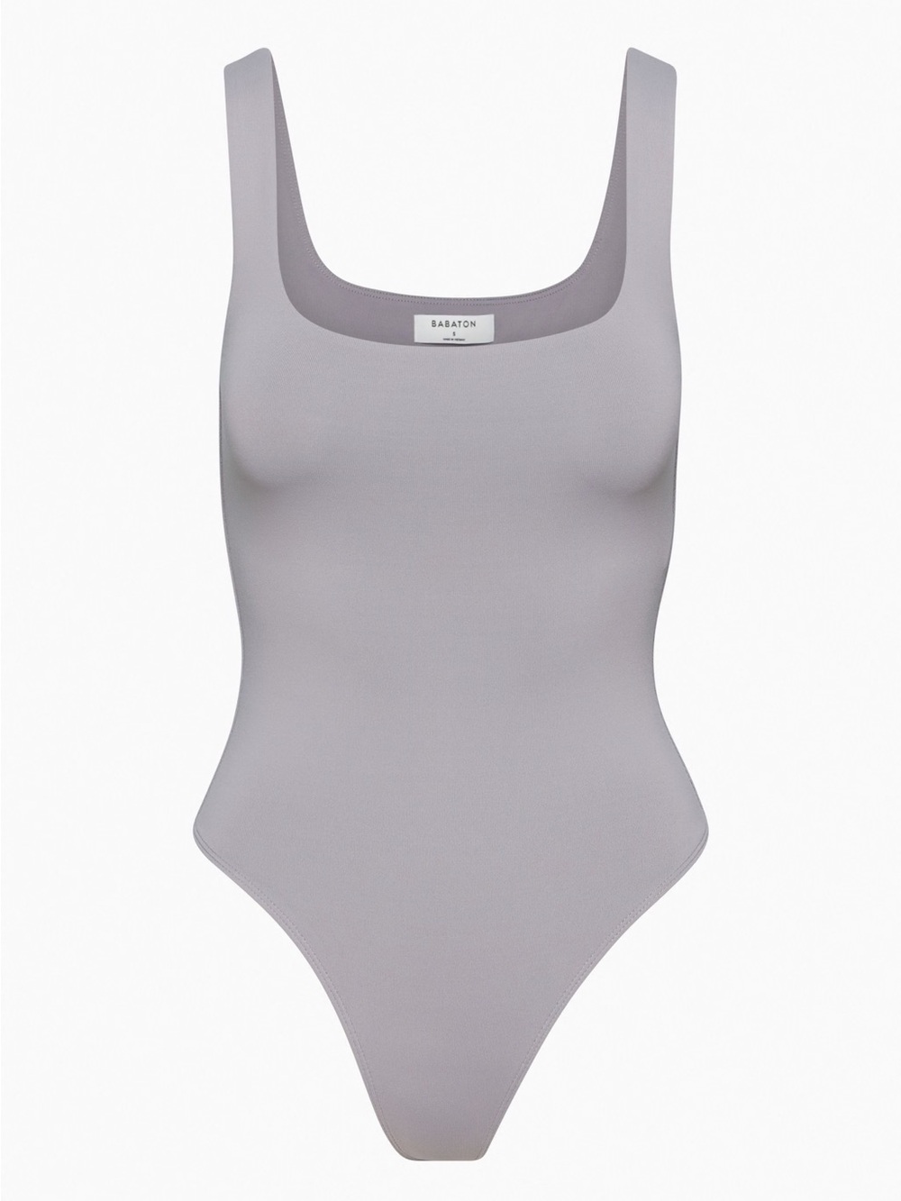 Babaton Aritzia Contour Tank Bodysuit Square Neck Rocky Grey Small
